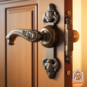 Door handles and hinges available at Khurshid Hardware in Peshawar and Chitral, KPK.